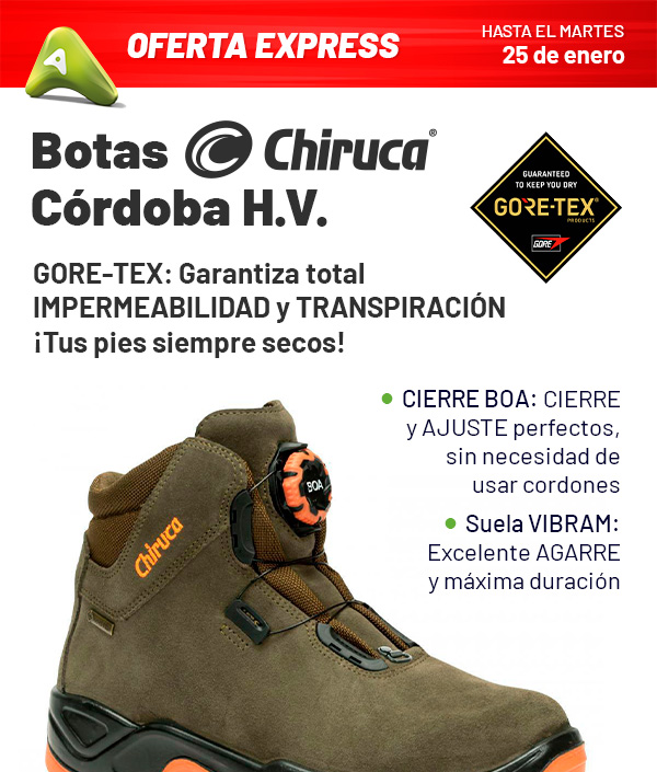 Ahorra 80€: Botas Chiruca Córdoba con Gore-Tex REGALO Calcetines y Funda