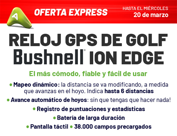 Reloj GPS de Golf Bushnell Ion Edge, solo 119 euros
